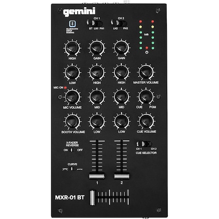 Gemini 2 Channel Bluetooth DJ mixer MXR-01BT